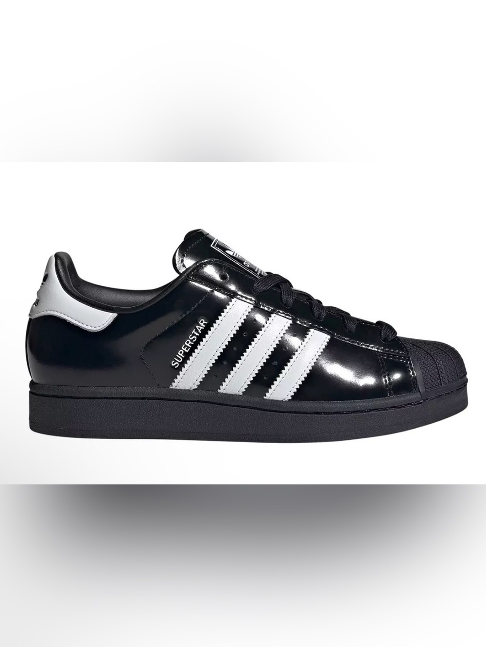 Adidas Originals Superstar II Black Patent Leather Women's Shoes size 7.5
